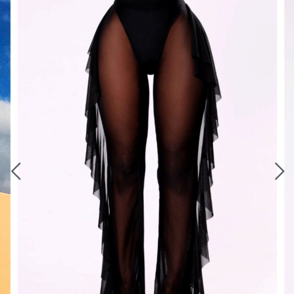 Fashion Nova Sunshine see through cover up pant